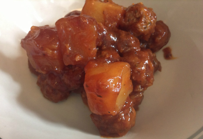 BBQ Hawaiian Meatballs - Angel Food Recipes